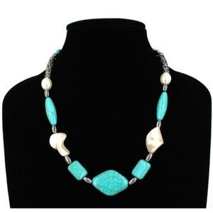😀 3 for $20 New Turquoise & CCB Bead Necklace